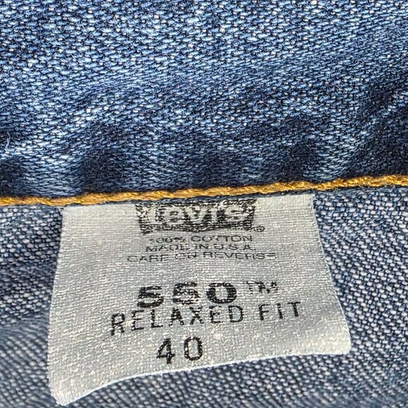 Mens Levi's 550 Blue Denim Shorts Relaxed Fit 11" Inseam 100% Cotton Size 40 - Picture 3 of 10
